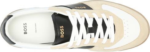 Boss Men's Soft Leather Block Logo Low Top Top Sneaker in Saudi Arabia