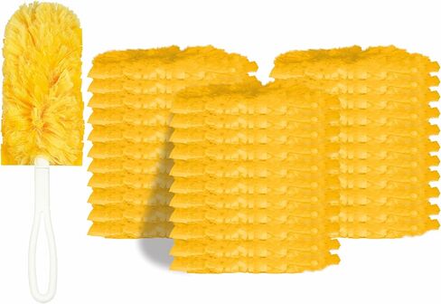 Disposable Dusters Refills 360 Degree Heavy Duty Dusters Refills Unscented Disposable Dusters for Cleaning-20 Counts with Short Handle,Yellow in Saudi Arabia