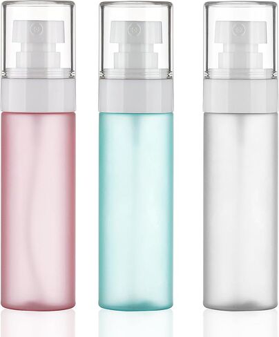 Travel Spray Bottles TSA Approved 3 Pack (2.2oz/65ml), Leak Proof Fine Mist Refillable Empty Plastic Spray Bottles for Perfume, Essential Oils, Toners, Hair & Face Mist (65 ml) in Kuwait