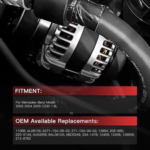 New Alternator Stable High Output Compatible for Mercedes-Benz for C230 2003-2005 Alternator Rebuild Kit Replace 11066 in Saudi Arabia