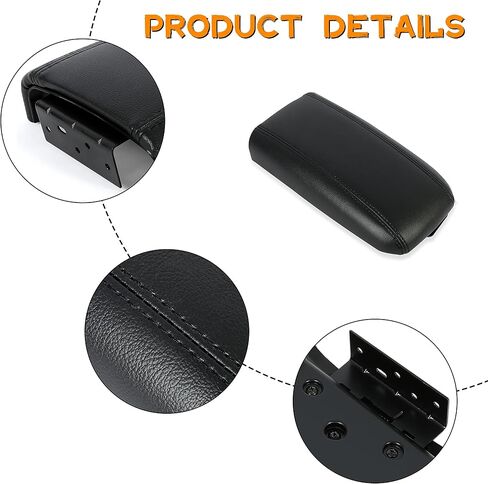 kuafu Center Center Console LID LID متوافق مع 02-04 Bravada 04-07 Rainier 03-08 Ascender 02-09 Trailblazer Envoy 05-09 SAAB W/Latch استبدال لـ 25998847 2599884444498838 924-825 W/Leather in Saudi Arabia