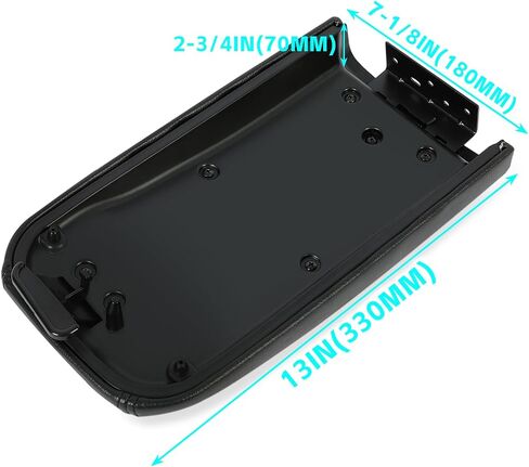 kuafu Center Center Console LID LID متوافق مع 02-04 Bravada 04-07 Rainier 03-08 Ascender 02-09 Trailblazer Envoy 05-09 SAAB W/Latch استبدال لـ 25998847 2599884444498838 924-825 W/Leather in Saudi Arabia