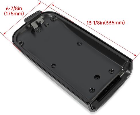 kuafu Center Center Console LID LID متوافق مع 02-04 Bravada 04-07 Rainier 03-08 Ascender 02-09 Trailblazer Envoy 05-09 SAAB W/Latch استبدال لـ 25998847 2599884444498838 924-825 W/Leather in Kuwait