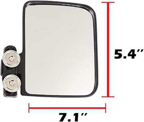 CHEDA Universal 1 Pair 220LB Rated Magnet Side Mirrors - Magnetic, Compatible with Compact Tractors, Riding Mower, Golf Cart, Full Size Tractors, Commercial Mower, Dozers in Saudi Arabia