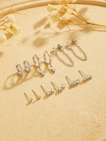أقراط صغيرة من الذهب للنساء للنساء Hypoallergenic 14k مسمار مطلي بالذهب مجموعات الحرك لمجموعات متعددة لذيذ اللطيفات الغضروف الأزرار in Kuwait
