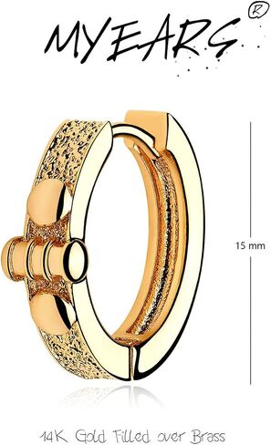 myears نساء الذهب huggie hoop أقراط مكعبة الزركونيا 14K مطلي بالذهب صغير بسيط هوبوالرجينيك المجوهرات اليومية in Saudi Arabia