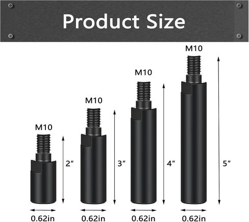 5/8"-11 Thread Angle Grinder Extension Shaft,For Car Polisher,Polishing Pads,Backing Plate,Buffing Machine Accessories,4Pcs 2 inch,3 inch,4inch,5inch Angle Grinder Extension Rod in Saudi Arabia