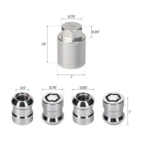 Enhanced Security Wheel Locks Locking Lug Nuts Compatible with Honda CR-V 2007-2025, Fit for Civic 2016, for Accord 2008-2012; Replace 08W42-SCV-102, PREO-CV3-066, PREO-HRV-045, PREO-INS-055 in Kuwait