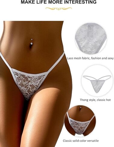 Ohyeah G String Thongs for Women Sexy Micro G-String Lace Thong Intond Goral Lacy Low Rise T-Back for Ladies in Saudi Arabia