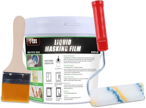 E-SDS Masking Liquid Tape, 16 fl.oz Masking Liquid, Transparent Peelable Coating for Window Painting, with a Brush in Saudi Arabia