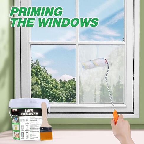 E-SDS Masking Liquid Tape, 16 fl.oz Masking Liquid, Transparent Peelable Coating for Window Painting, with a Brush in Saudi Arabia