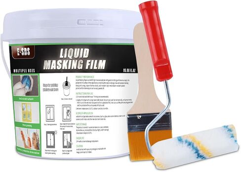 E-SDS Masking Liquid Tape, 16 fl.oz Masking Liquid, Transparent Peelable Coating for Window Painting, with a Brush in Saudi Arabia