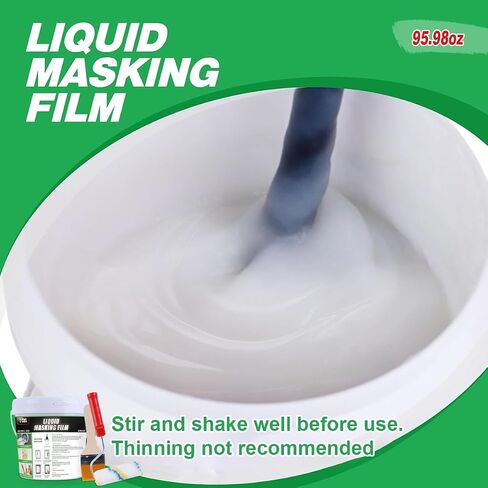 E-SDS Masking Liquid Tape, 16 fl.oz Masking Liquid, Transparent Peelable Coating for Window Painting, with a Brush in Saudi Arabia