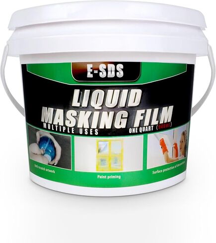 E-SDS Masking Liquid Tape, 16 fl.oz Masking Liquid, Transparent Peelable Coating for Window Painting, with a Brush in Saudi Arabia