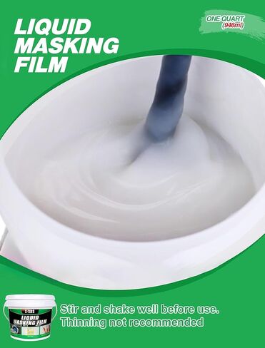 E-SDS Masking Liquid Tape, 16 fl.oz Masking Liquid, Transparent Peelable Coating for Window Painting, with a Brush in Saudi Arabia
