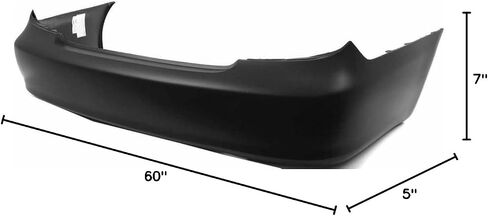 MBI AUTO - Primered, Rear Bumper Cover for 2002-2006 Toyota Camry Sedan 02-06, TO1100204 in Saudi Arabia