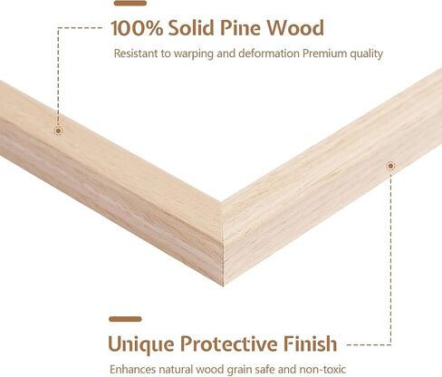 11 x 14 Solid Wood Picture Frame with Tempered Glass 1 Pack, Natural Wooden Photo Frame with Mat to 8" x 10" & 5" x 7" Picture for Tabletop and Wall Mounting, 11 by 14 Wood Frame, Light Wood in Saudi Arabia