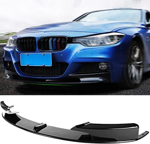 2PCS Front Bumper Lip Spoiler FIT 2012–2018 BMW 3 Series F30 F35 M Sport/M-Tech – Gloss Black, ABS Splitter Kit in Saudi Arabia