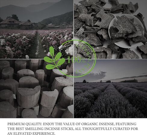 Incense Sticks – 120 Natural Sticks, 8 scents Including Lavender, Osmanthus, Rose, Agarwood, Sandalwood & Oriental. 15 Sticks per Scent. Stress Relief Gifts in Kuwait
