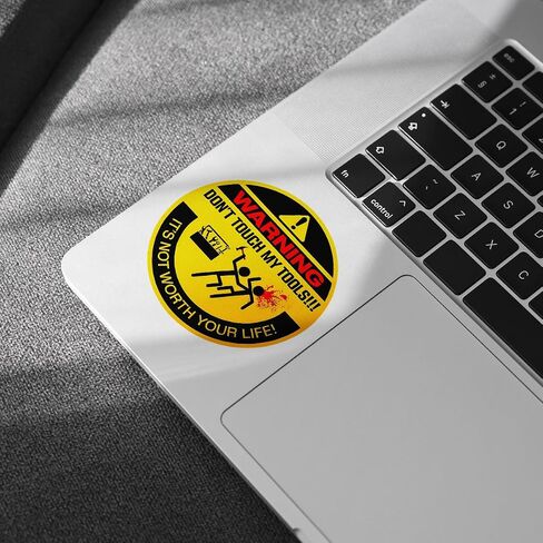 3 Pcs Don't Touch My Tools - It's Not Worth Your Life Sticker, Warning Sticker, Tool Boxes Sticker 3 Inches for Men Welding Ironworker Lineman Electrician Pipeliner Laptop Water Bottle Phone Car in Saudi Arabia