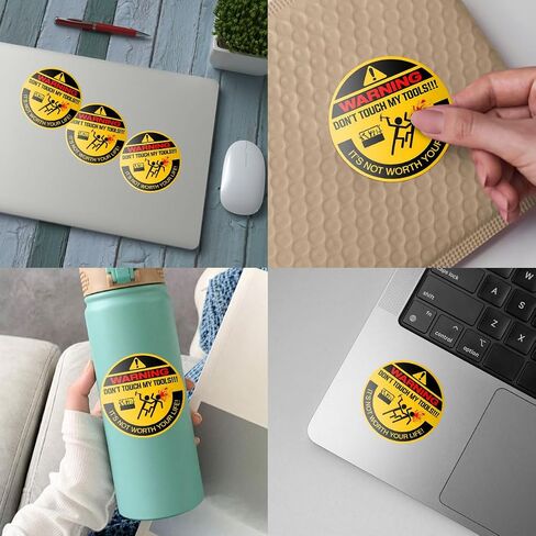 3 Pcs Don't Touch My Tools - It's Not Worth Your Life Sticker, Warning Sticker, Tool Boxes Sticker 3 Inches for Men Welding Ironworker Lineman Electrician Pipeliner Laptop Water Bottle Phone Car in Saudi Arabia