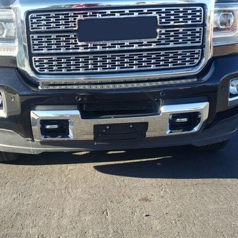 Apply to Chrome Front Bumper Skid Plate Replacement for 2015-2019 GMC Sierra 2500HD & 3500HD (4-Door) - Compatible with OEM Parts 23178964, 23178780, GM1053103C & GM1053104C in Saudi Arabia