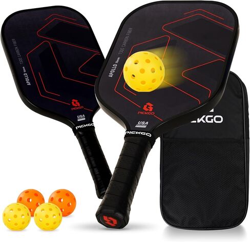 Pickleball Paddlles ، مجموعة Pickleball Paddles من الألياف الزجاجية من 2 ، مضربات Bickleball خفيفة الوزن مع حقيبة حمل المخلل ، للمبتدئين والمحترفين in Saudi Arabia