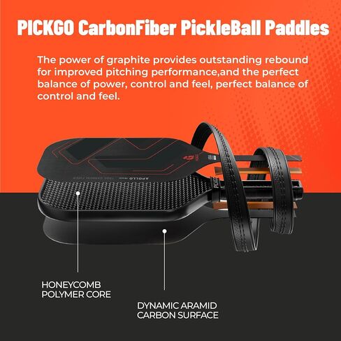 Pickleball Paddlles ، مجموعة Pickleball Paddles من الألياف الزجاجية من 2 ، مضربات Bickleball خفيفة الوزن مع حقيبة حمل المخلل ، للمبتدئين والمحترفين in Saudi Arabia
