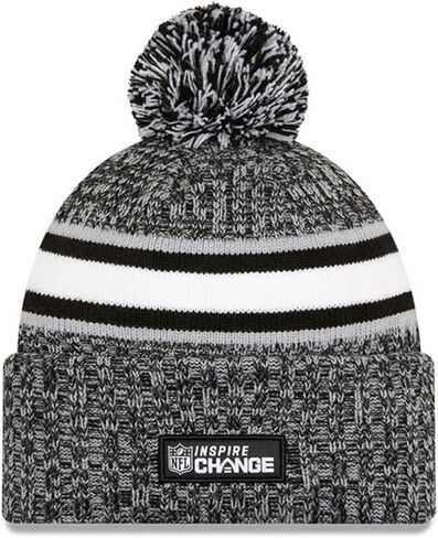 New Era Men's NFL 2023 Inspire Change Cuffed Knit Hat with Pom in Saudi Arabia