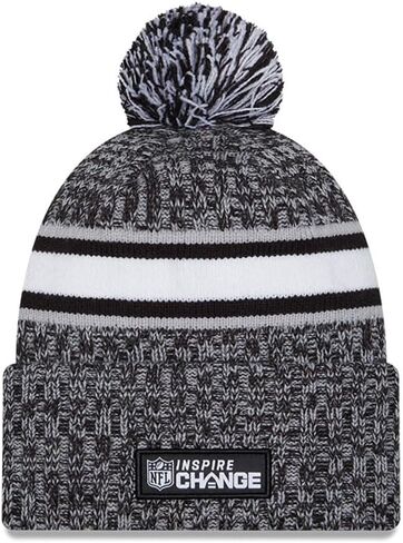New Era Men's NFL 2023 Inspire Change Cuffed Knit Hat with Pom in Saudi Arabia