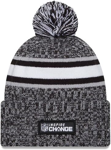 New Era Men's NFL 2023 Inspire Change Cuffed Knit Hat with Pom in Saudi Arabia
