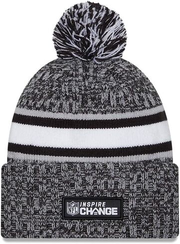 New Era Men's NFL 2023 Inspire Change Cuffed Knit Hat with Pom in Saudi Arabia