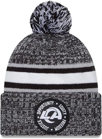 New Era Men's NFL 2023 Inspire Change Cuffed Knit Hat with Pom in Saudi Arabia