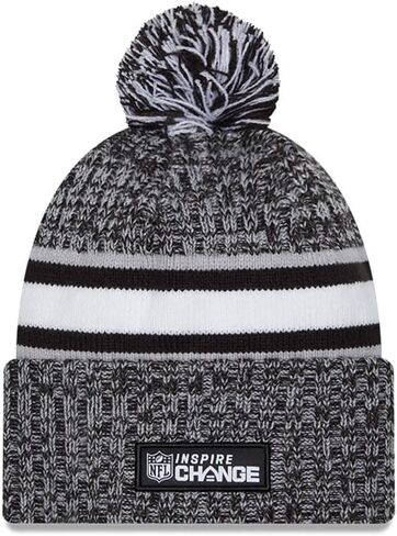 New Era Men's NFL 2023 Inspire Change Cuffed Knit Hat with Pom in Saudi Arabia
