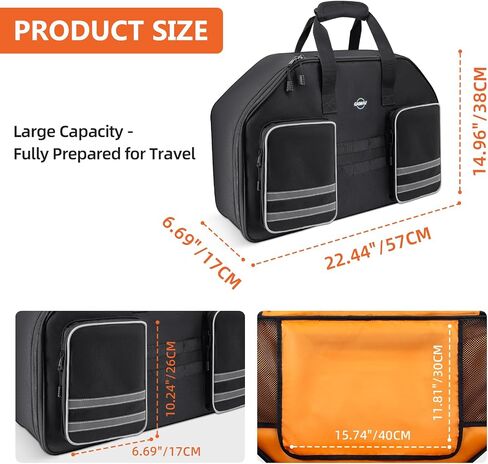 Motorcycle Tail Bag, Upgrade 15L Waterproof Sports Motorbike Rear Seat Bag with Shoulder Strap, Motorcycle Tank Bag For Storage Saddle Bag Dirt Bike Accessories in Kuwait