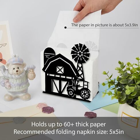 SUPERDANT Birds Napkin Holder for Tables Iron Birdhouse Standing Paper Napkin Tissue Dispenser for Kitchen Dining Table Countertop Outdoor Cocktail Picnic Metal Holders for Mail Coffee Filter in Kuwait