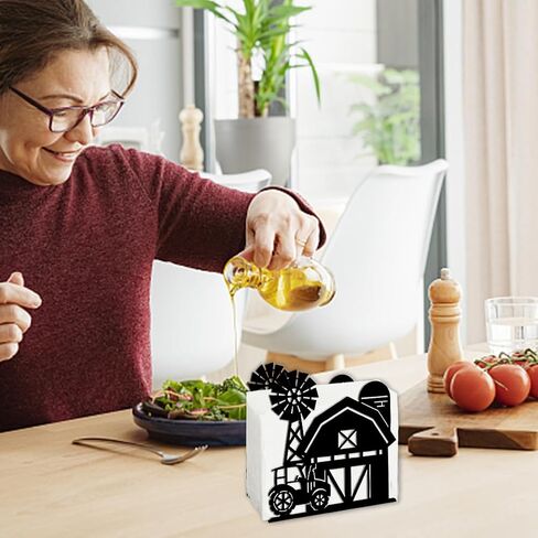 SUPERDANT Birds Napkin Holder for Tables Iron Birdhouse Standing Paper Napkin Tissue Dispenser for Kitchen Dining Table Countertop Outdoor Cocktail Picnic Metal Holders for Mail Coffee Filter in Kuwait