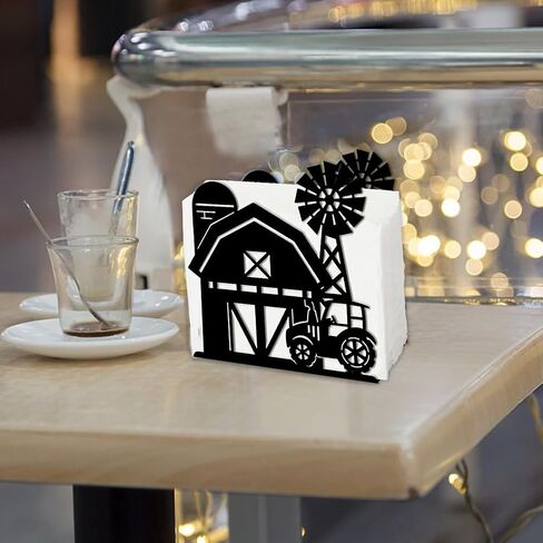 SUPERDANT Birds Napkin Holder for Tables Iron Birdhouse Standing Paper Napkin Tissue Dispenser for Kitchen Dining Table Countertop Outdoor Cocktail Picnic Metal Holders for Mail Coffee Filter in Kuwait