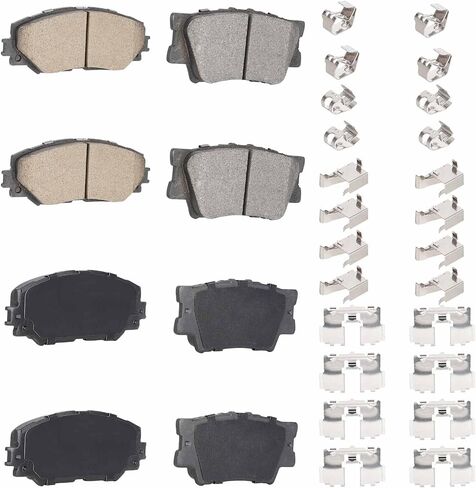 8pcs منصات الفرامل الخلفية والخلف الأمامية متوافقة مع تويوتا RAV4 2006-2012 لتويوتا RAV4 LE 2013-2018 لكزس HS250H 2010-2012 in Saudi Arabia