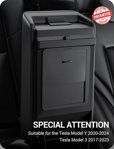 BASENOR 2025 2024 TESLA MODEL 3 REMSREST HIDDEN BOX (تصميم ألياف الكربون) CENTER CENTORER Console REMSREST Secret Compartment for Model 3 Highland Refressors in Saudi Arabia