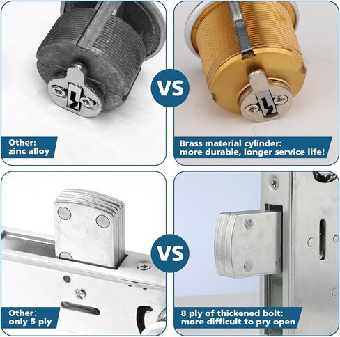 قفل باب خطاف الواجهة المتجر ، أسطوانة قفازات الأبواب التجارية ، أسطوانة نقر ، قفل قفل الأبواب الواجهة على واجهة المتجر (1-1/8 "Backset) in Kuwait