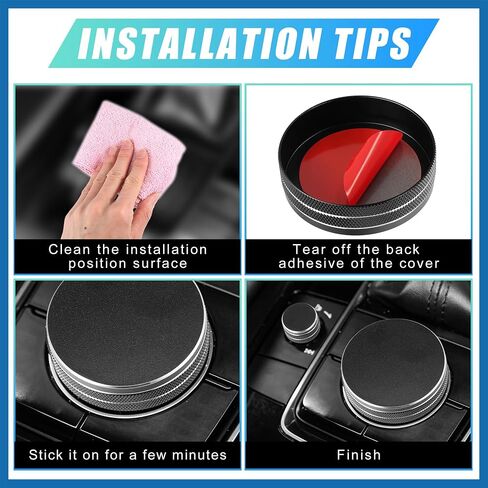 2pcs Multimedia Volume Knob Caps Decals Stickers Covers for Mazda 6 Atenza 2020 2021 2022 Car Interior Gear Shift Gears Panel Decorations Accessories Black Item Replacement in Saudi Arabia