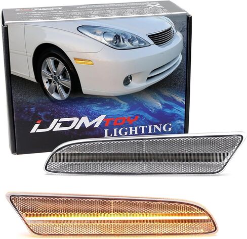 IJdmtoy Black-Out Lens 36-Smd Amber Amber Full LED Side Side Marker Kit متوافق مع Lexus 2002-2006 ES300 ES330 ، استبدل العلامات الجانبية الأمامية OEM Amber in Saudi Arabia