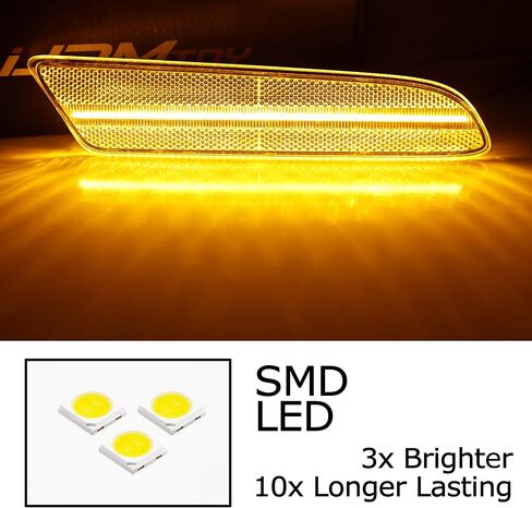 IJdmtoy Black-Out Lens 36-Smd Amber Amber Full LED Side Side Marker Kit متوافق مع Lexus 2002-2006 ES300 ES330 ، استبدل العلامات الجانبية الأمامية OEM Amber in Saudi Arabia
