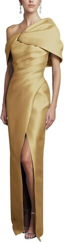 Bedlover One Shoulder Satin Mother of The Bride Dresses Long Slit Formal Evening Party Gowns for Women in Kuwait
