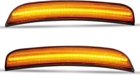 HECASA LED Side Marker Lights متوافقة مع 2015-2023 Chrysler 300 استبدال لـ 68214402AD 68214403AD مصابيح وقوف السيارات واضحة الصمامات + LED أصفر أمامي -2pcs in Saudi Arabia