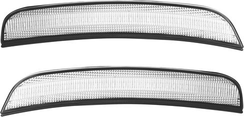 HECASA LED Side Marker Lights متوافقة مع 2015-2023 Chrysler 300 استبدال لـ 68214402AD 68214403AD مصابيح وقوف السيارات واضحة الصمامات + LED أصفر أمامي -2pcs in Saudi Arabia