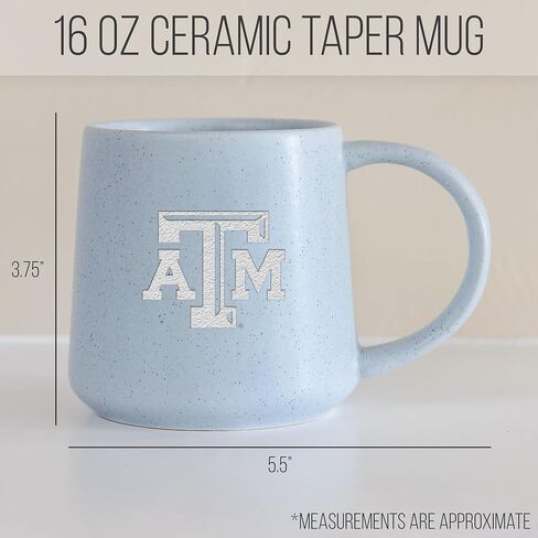 Rico Industries NCAA West Virginia Mountaineers Baby Blue 16oz Ceramic Taper Mug in Saudi Arabia