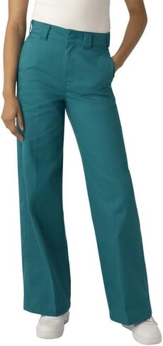 Dickies للسيدات السراويل العادية الساق على نطاق واسع ، حبر البحرية ، 14 العادية in Kuwait