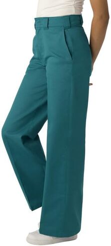 Dickies للسيدات السراويل العادية الساق على نطاق واسع ، حبر البحرية ، 14 العادية in Kuwait